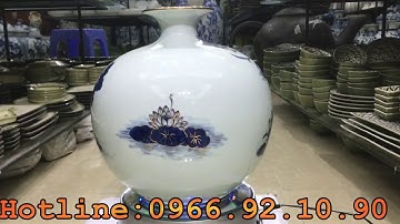 Bình hút tài lộc lý ngư vọng nguyệt