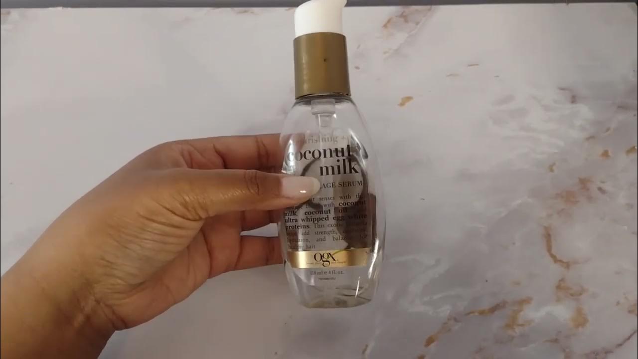 In Hand Review of OGX Nourishing + Coconut Milk AntiBreakage Serum