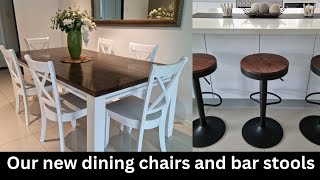 Breakfast bar and dining area makeover||new furniture from Harvey Norman and Amart
