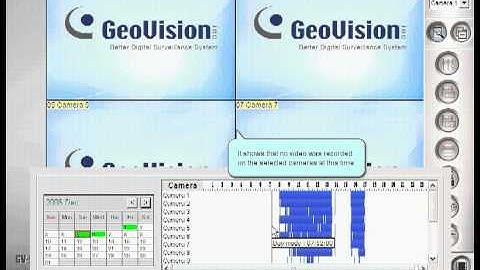 GeoVision Timeline Search in View Log