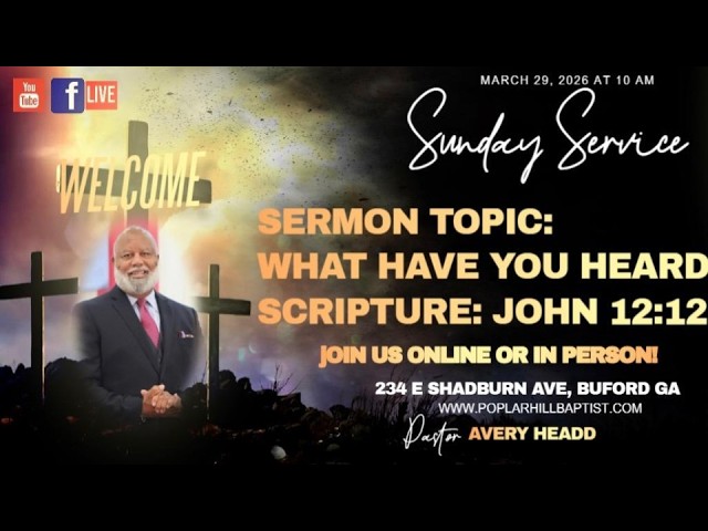 Sunday Worship Service - March 29, 2026