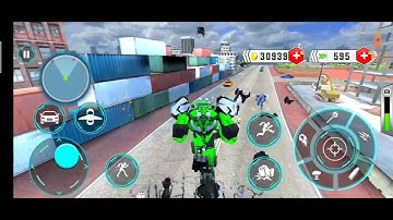 Robot game/police robot car transform game android gameplay video 2021.