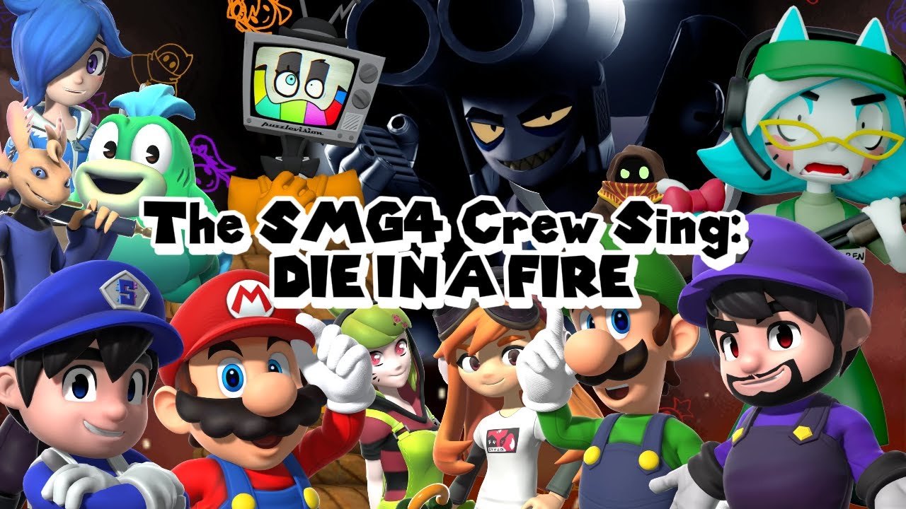 The SMG4 Crew Sing DIE IN A FIRE (FNAF 3 Song) (AI Cover) (Feat. Mr. WPNZ & Mr. Puzzles)