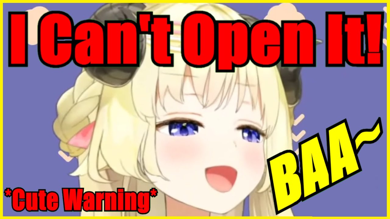 Watame Failed to Open A Bag Of Snacks Despite Using Her Full Strength【Hololive | Eng Sub】