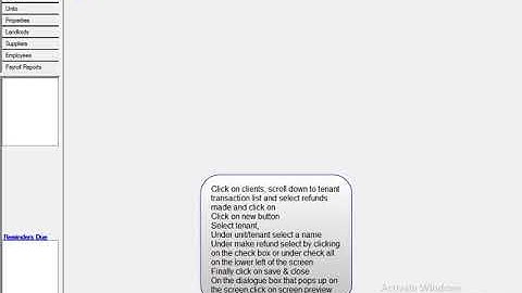 MamboSoftware Property manager Video Client Transaction list Make refund