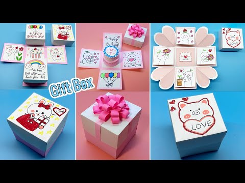 3 Cách làm Hộp Quà Sinh Nhật siêu Cute | DIY Paper Gift Box for Birthday | Liam Channel | Foci