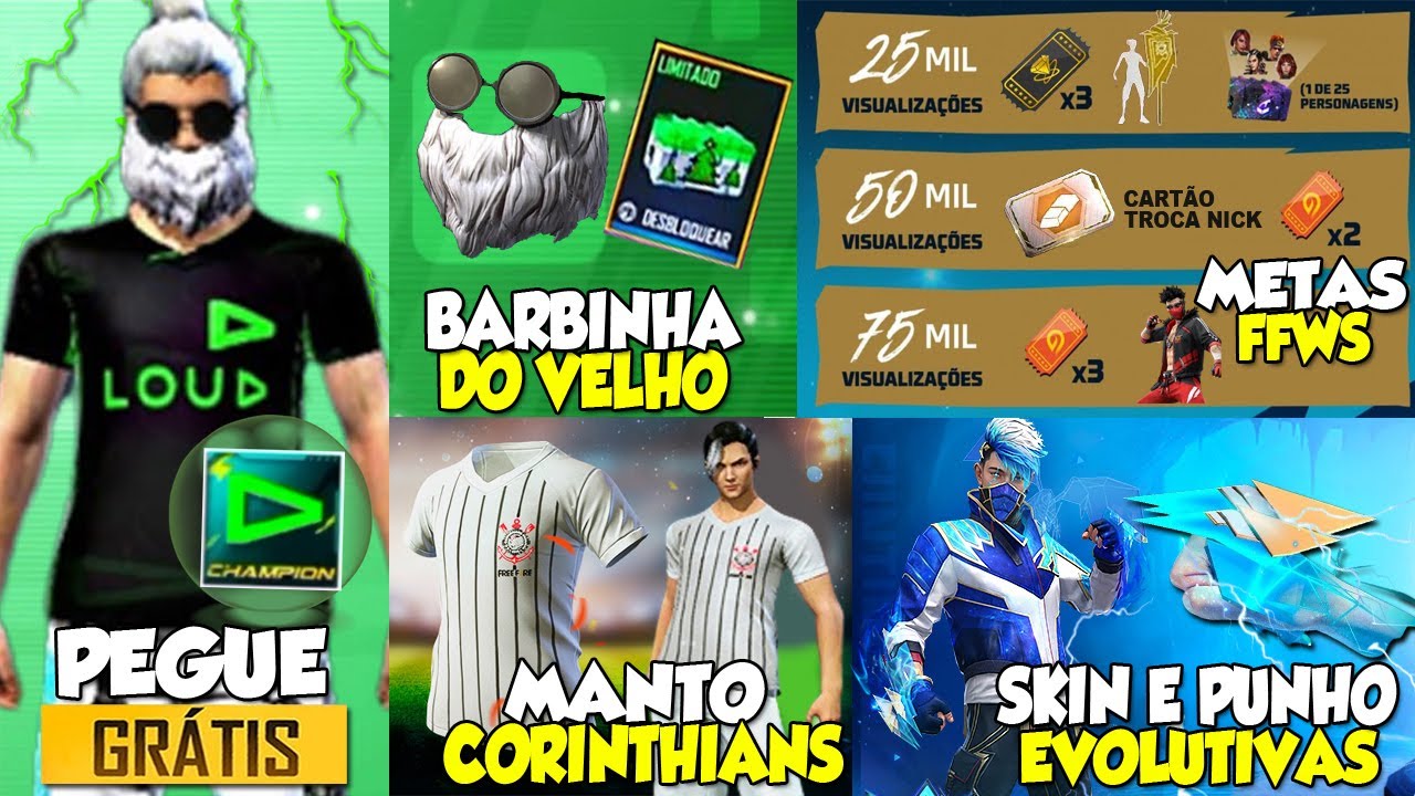 CORRE!! CÓDIGO INFINITO DO FFWS 2023, CAMISA DE TIME, CALÇA ANGELICAL, YIN  YANG, NOVIDADES FREE FIRE 