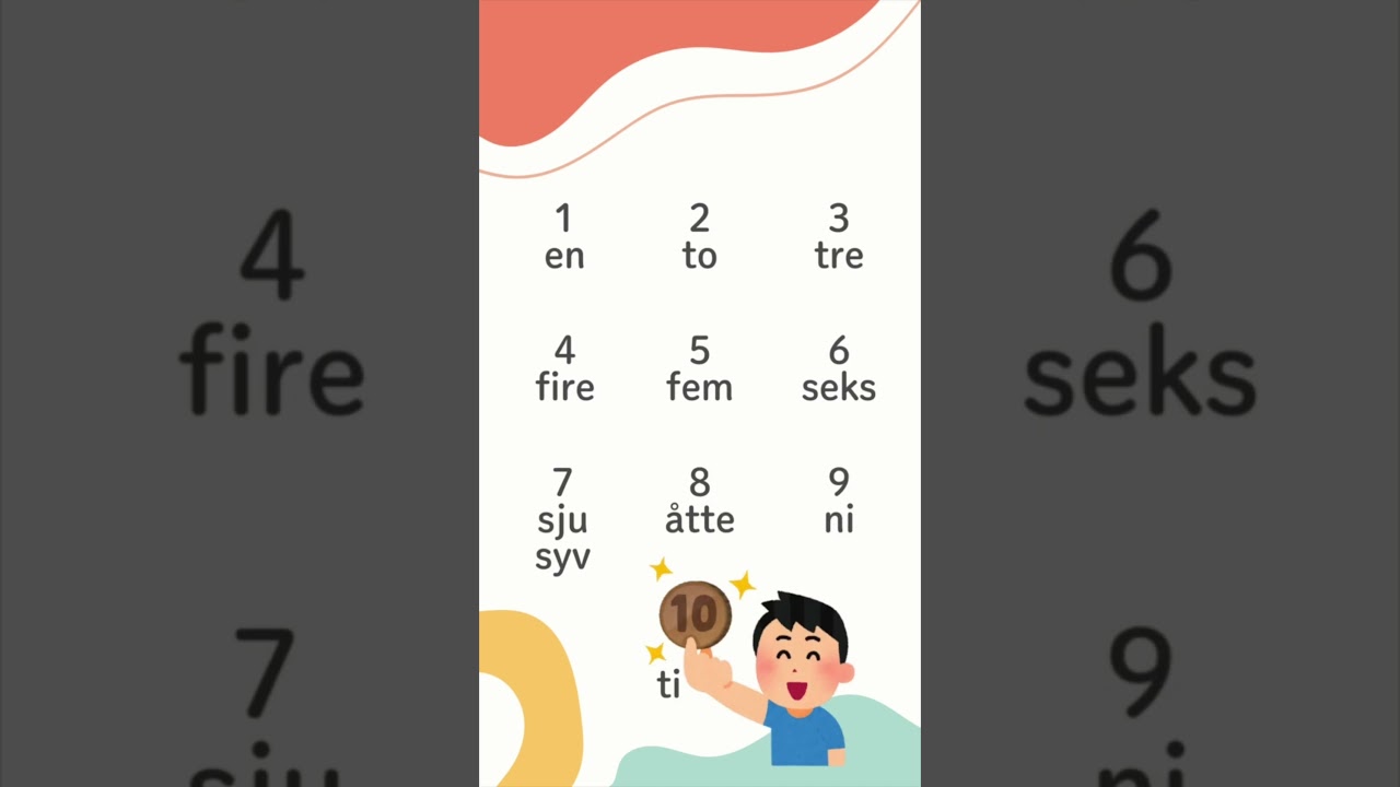 ノルウェー語の数字 #ノルウェー語 #外国語 - YouTube
