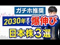 【ガチホ推奨】2030年まで急成長する３銘柄を今買え
