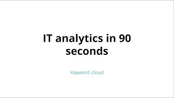 IT analytics in 90 seconds: Keyword cloud report