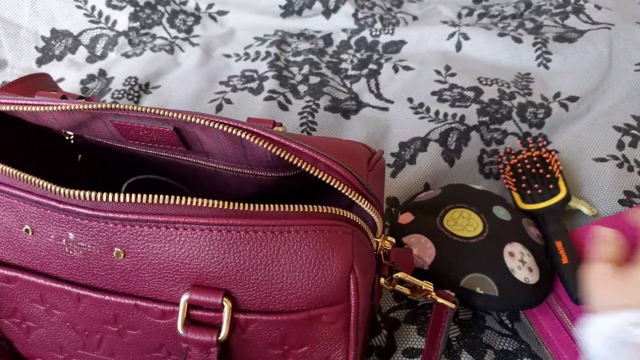 Louis Vuitton Speedy Bandouliere 25 Empreinte what&#39;s inside my bag - YouTube
