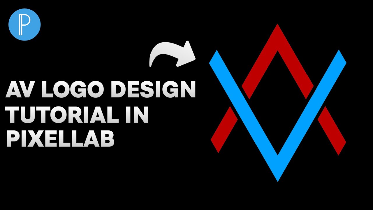AV logo tutorial in android | Monogram logo design in pixellab - YouTube