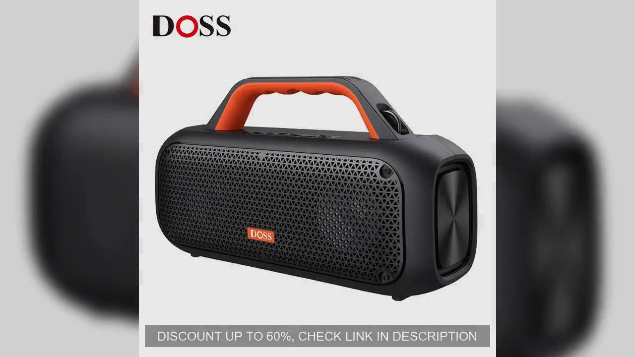 DOSS Outdoor Portable Bluetooth Speaker Powerful 60W Stereo Bass Subwoofer SoundBox IPX6 Waterproof