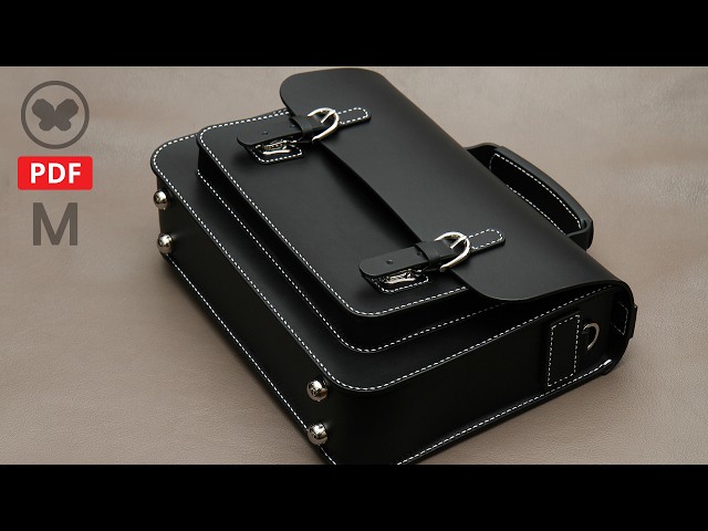 Leather Satchel bag 005 (free PDF Pattern) - YouTube