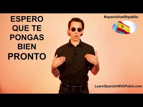 How to say: Get well soon, recuperate pronto, in Spanish.Learn Spanish with Pablo #spanishwithpablo