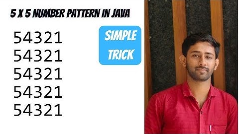 Pattern Program 6 | 5*5 Number pattern program in java | Dry Run in hindi