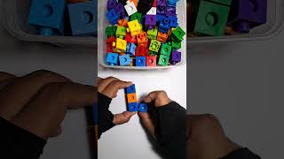 ASMR - DIY number 4 with snap cubes numberblocks #shorts #diy #number