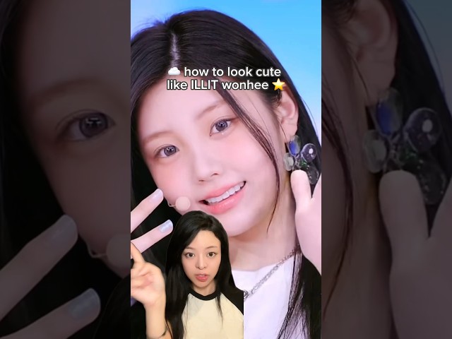 how to look CUTE like ILLIT Wonhee ‼️🍡 class=