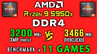DDR4 3200 MHz vs 3466 MHz for Ryzen 9 5950x | RAM overclocking for R9 5950x