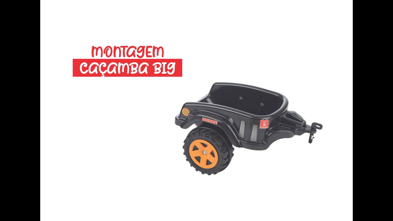 Carrinho Infantil de Passeio a Pedal Trator Big Boss - Com Pá - Biemme -  Amarelo