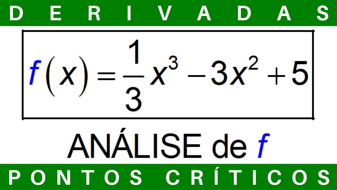 CÁLCULO 🔆 PONTOS CRÍTICOS ➕ MÁXIMOS e MÍNIMOS 