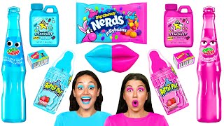 Pink Food vs Blue Food Color Challenge | Funny Food Hacks by KaZaZa Challenge