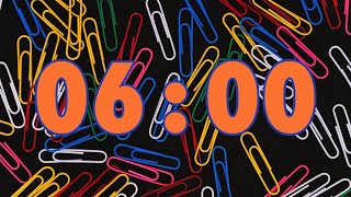 6 Minute Timer for Working Sessions in the Classroom with Paper Clips