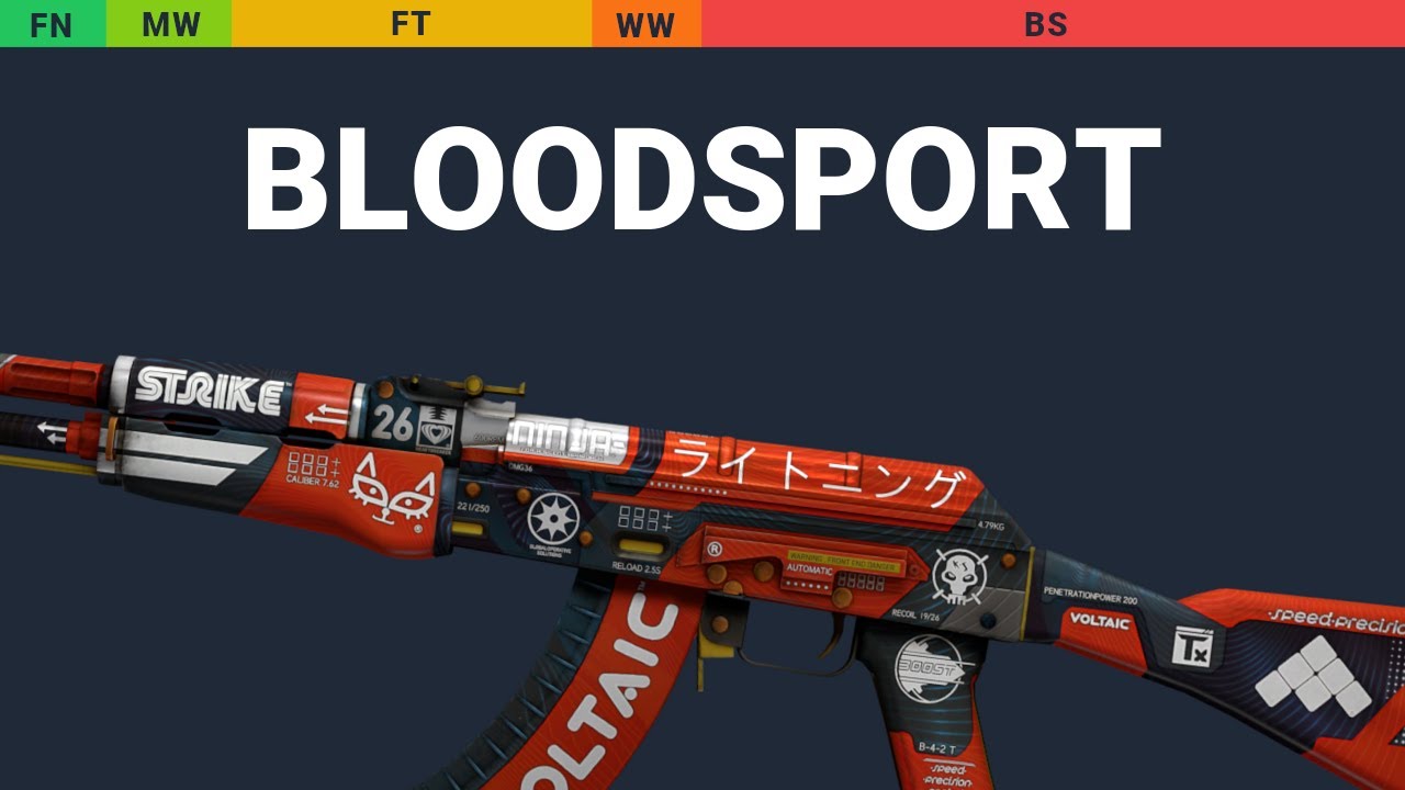Float Values Ak Skin AK-47 Bloodsport - Skin Float And Wear Preview - YouTube