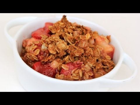 Rhubarb Strawberry Crisp - A Father's Day Dessert Recipe