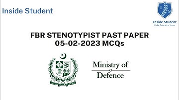 FBR STENOTYPIST PAST PAPER 05 02 2023 MCQs