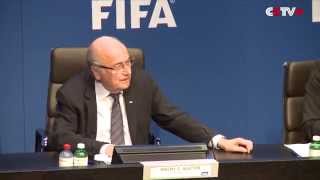 FIFA President Addresses Scandal at First Press Conference Following Re-election