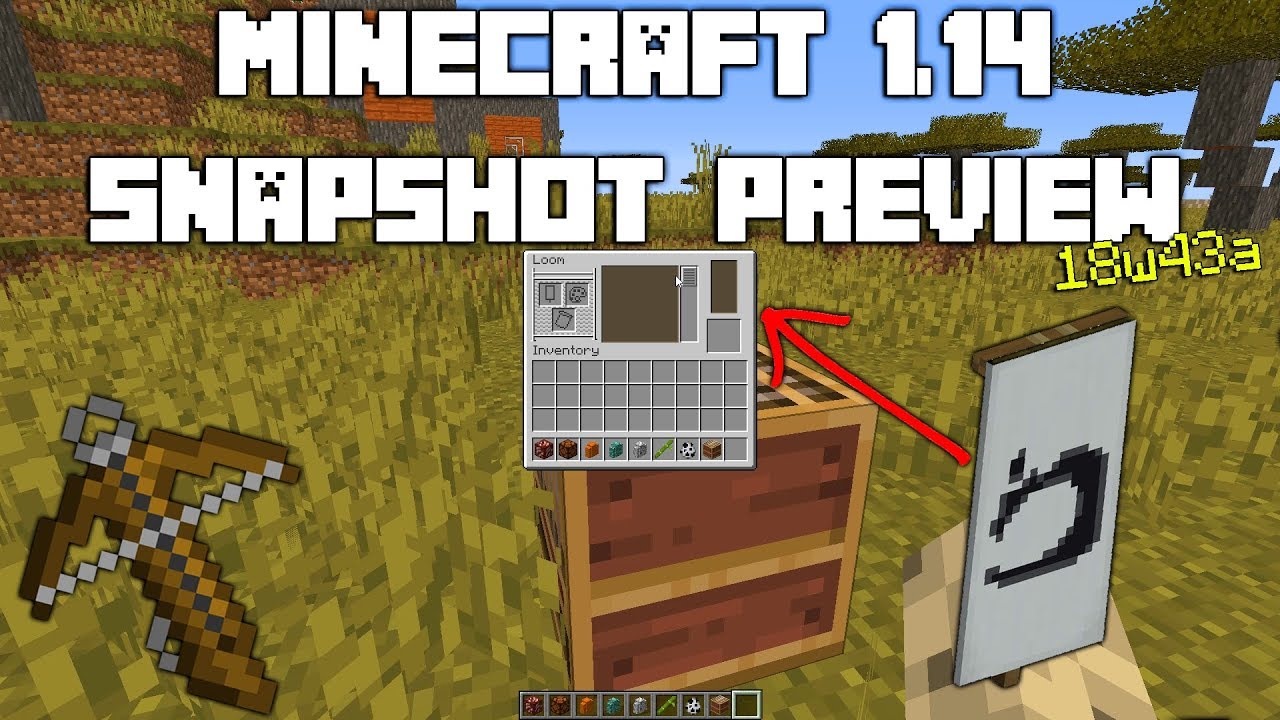 Minecraft Java Edition 1 14 Snapshot With The New Pillagers Crossbow More Youtube
