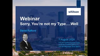 [whitson webinar] Type Well Webinar with David Fulford