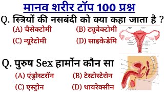 Human Body | मानव शरीर महत्वपूर्ण प्रश्न | Science gk Question and answer for Railway, SSC, Police