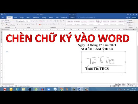 CÁCH CHÈN CHỮ KÝ VÀO WORD