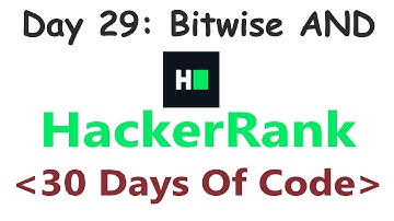 HackerRank 30 Days of Code c++ | Day 29 : Bitwise AND | 2020