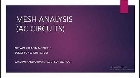 Mesh analysis  of  ac circuits problem part (2/5)– KTU ECT205 / EC 205 - network theory- Module 1