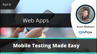 Web Apps - Mobile Application Type (Mobile Testing - Part 8)