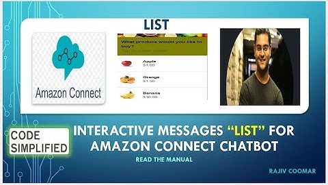 AWS LEX V1 Code Simplified : Interactive Messages “LIST” for Amazon Connect Chatbot