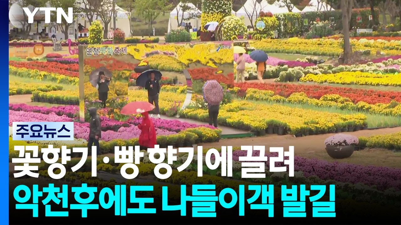 비바람 속 퍼진 꽃향기·빵 향기...악천후에도 나들이객 '발길' / YTN