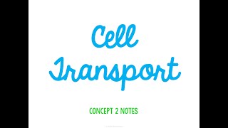Unit 2 Cells Concept 2 Notes *UPDATED*