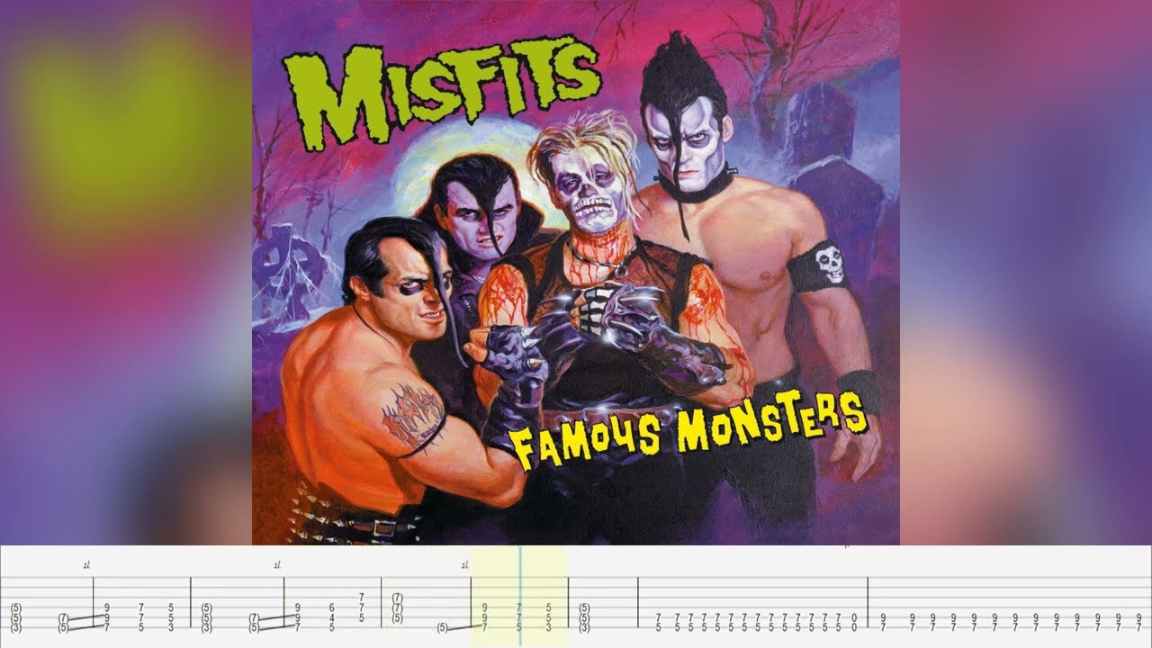 Misfits - Scream! (Backing track with tab and vocal, NO guitar)