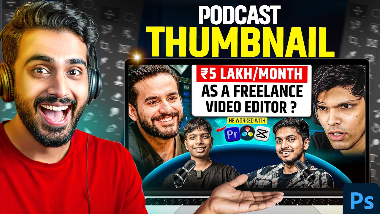 I Make This Thumbnail in 5 Munites | Podcast Thumbnail | Youtube Thumbnail  
