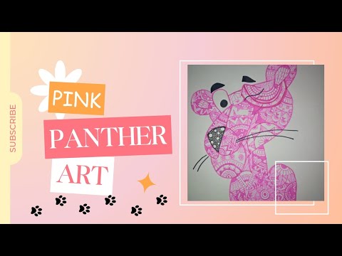 Pink Panther | Pink Panther Mandala Art Tutorial Step By Step For ...