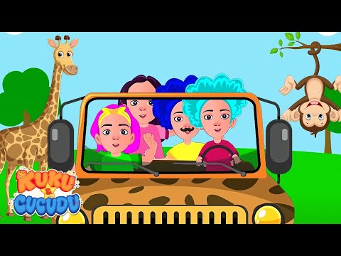 Wheels on the Bus 🐘🐒🐊( at the Zoo ) | Children's Songs | Nursery Rhymes - Kuku and Cucudu