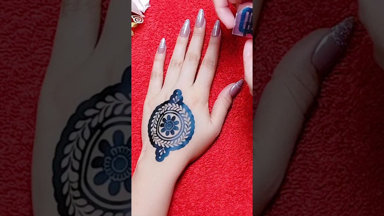 beautiful sticker mehndi design #shorts