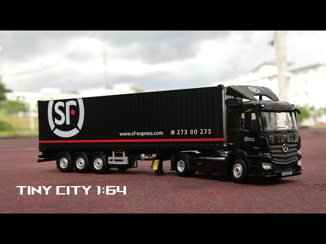 Tiny メルセデスベンツ アントス コンテナ ローリー SF Express Unboxing Truck Tiny Antos Sf Express - YouTube