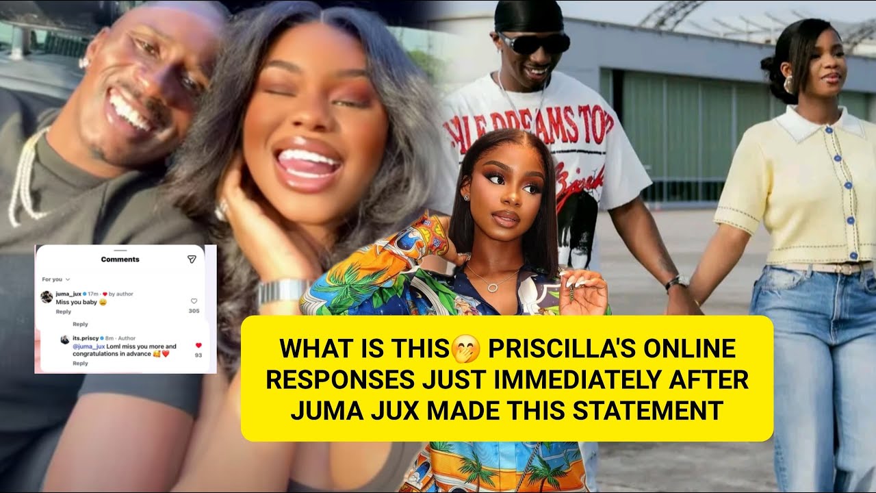 OMG! PRISCILLA SHOWING UP AS SHE SHARES THIS WITH JUMA JUX AFTER HER SĤØĆKÏÑG RESPONSE.