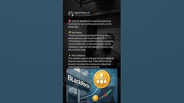 BlackRock exploring tokenizing funds tied to RWA & stocks on the blockchain #crypto #tokenization