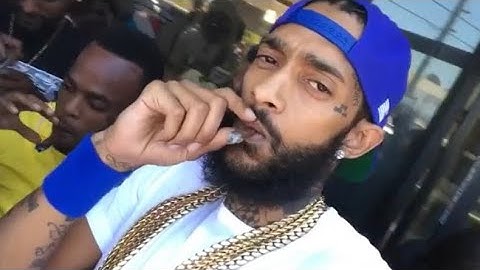 NIPSEY HUSSLE BLOCK PARTY! HOOD SH$TT FOOTAGE!